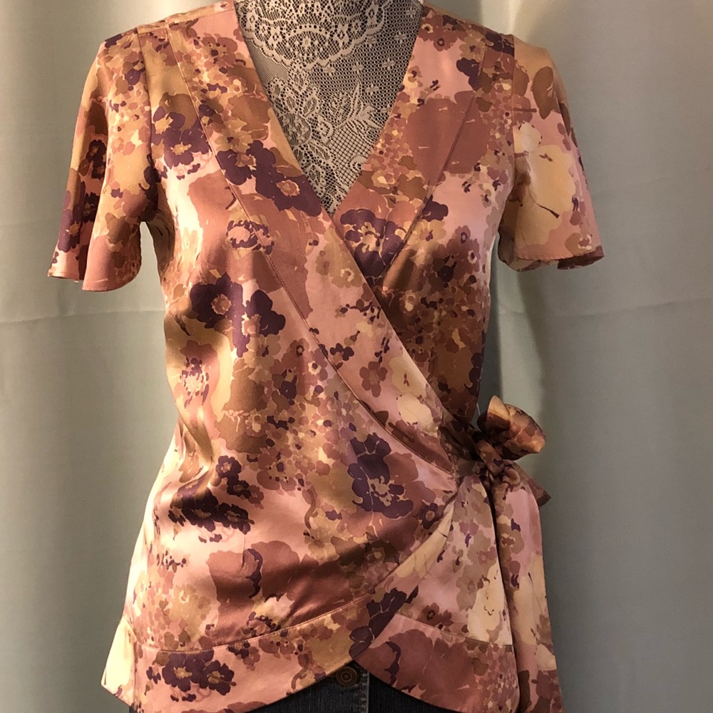 Banana Republic Silk Wrap Blouse